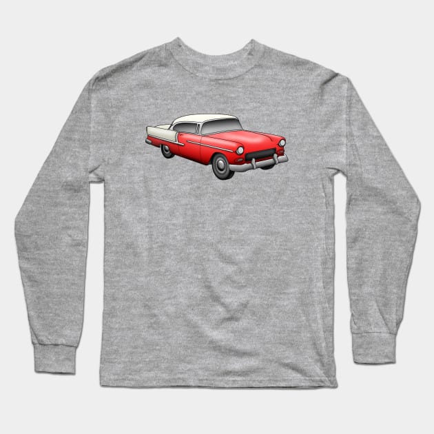 1955 Chevrolet Bel Air Long Sleeve T-Shirt by SeattleDesignCompany